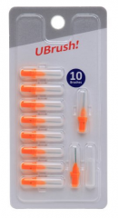 Herbadent UBrush! 0,8 mm oranžový - náhradní mezizubní kartáčky 10 ks