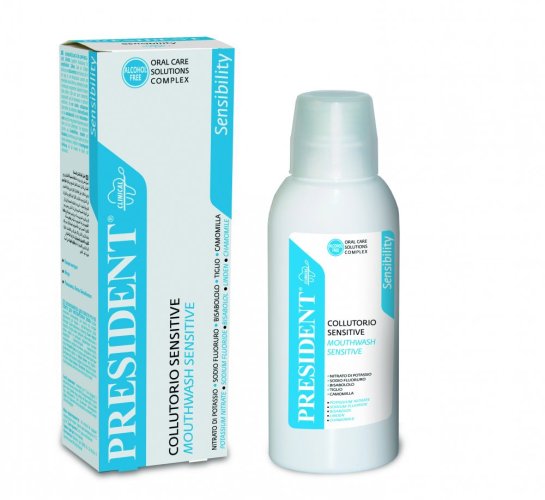PresiDENT Sensitive ústní voda pro citlivé zuby 250 ml