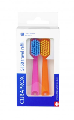 Curaprox Travel set - náhradní hlavice 2 ks různobarevný mix