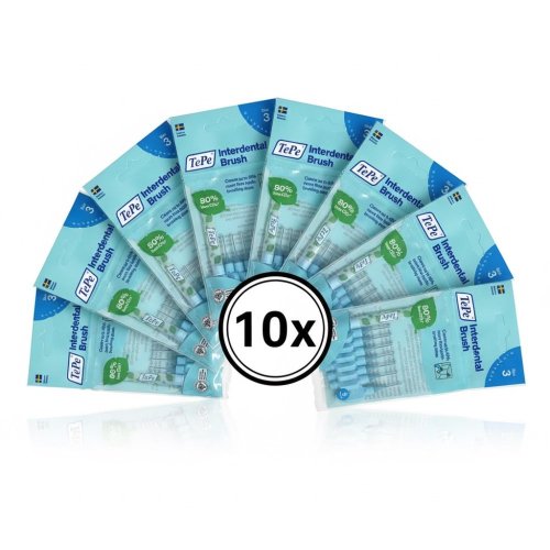 Tepe sada mezizubních kartáčků 10x modré 0,6