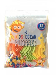 Kids Ocean Flosser zubní nit pro děti 32 ks