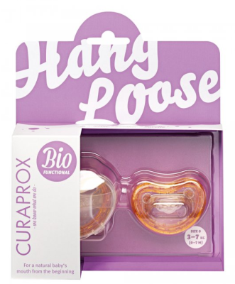 Curaprox medicínský dudlík oranžový velikost 0 (3-7 kg) 2 ks