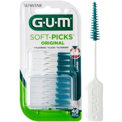 GUM Soft-Picks 40 fluoridovaných mezizubních kartáčků ISO 2 s cestovním pouzdrem