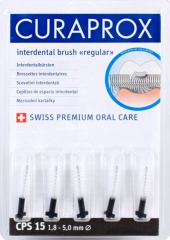 Curaprox CPS 15 regular refill mezizubní kartáčky černé kónické 5 ks