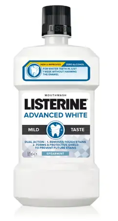 Listerine Advanced White Mild Taste ústní voda 500 ml