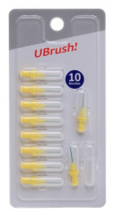 Herbadent UBrush! 0,6 mm žlutý - náhradní mezizubní kartáčky 10 ks