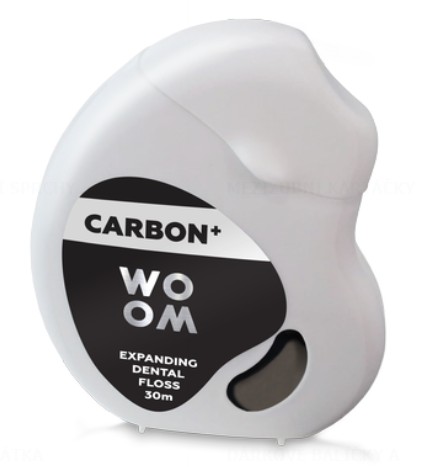 Woom Carbon expandující černá zubní nit 30 m
