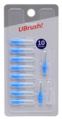 Herbadent UBrush! 0,5 mm modrý - náhradní mezizubní kartáčky 10 ks