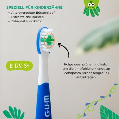 GUM Playbrush KIDS 3+ dětský sonický kartáček modrý
