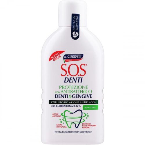 S.O.S. Denti Teeth Protection ústní voda s chlorhexidinem 0,12% 400 ml