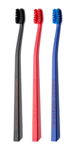 Swissdent Colours zubní kartáček soft-medium 2+1 ZUG (černá, červená, modrá)