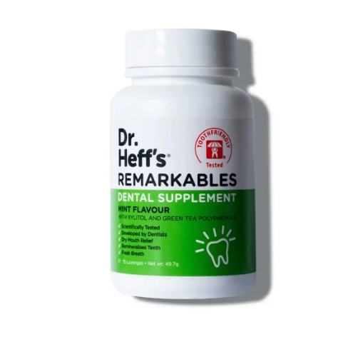 Dr.Heff's remarkables dental supplement zubní pastilky  mátové 75 ks