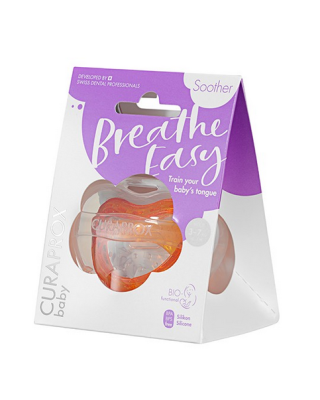 Curaprox medicínský dudlík oranžový velikost 0 (3-7kg) 1 ks