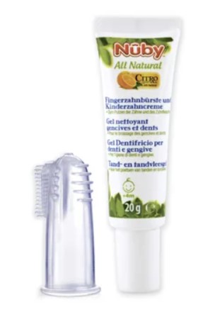 NUBY Zubní gel 20 g + kartáček na prst