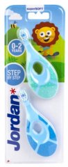 JORDAN Step Baby dětský zubní kartáčeka kousátko pro batolata (0-2) 2ks