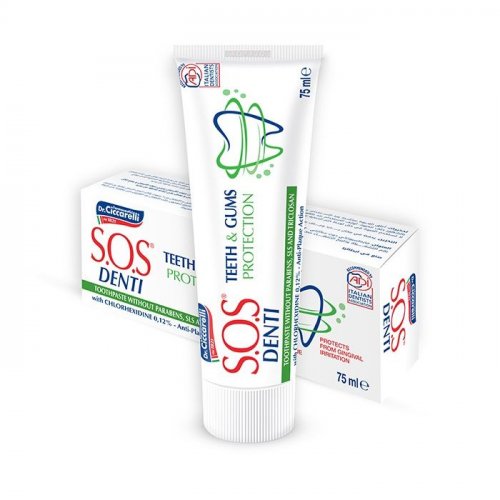S.O.S Denti Anti-Plaque zubní pasta s chlorhexidinem 0,12% 75 ml