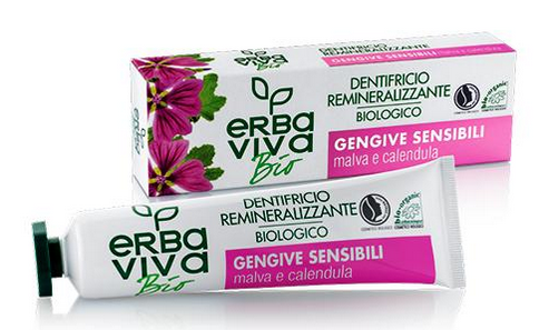 Erbaviva Bio zubní pasta na citlivé dásně sléz/měsíček 75 ml