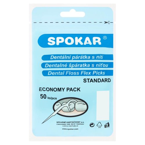 Spokar dentální párátka s nití P sáček 50 ks