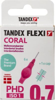 Tandex Flexi mezizubní kartáčky 0,7 Coral ISO 1 6 ks