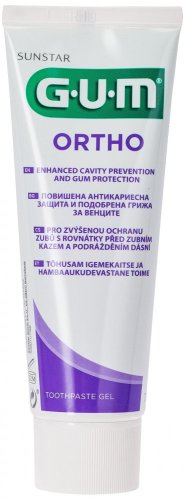 GUM Ortho gelová zubní pasta pro zuby s rovnátky 75 ml