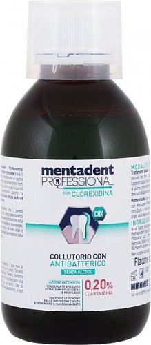 Mentadent Professional ústní voda s chlorhexidinem 0,2% 200 ml