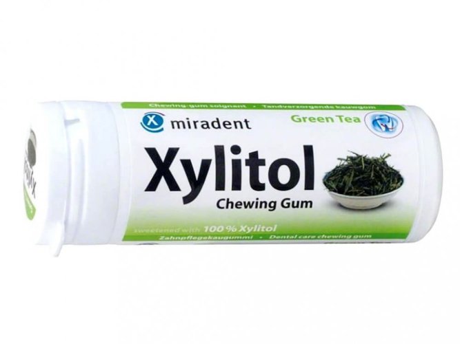 Miradent XYLITOL žvýkačky zelený čaj 30 ks