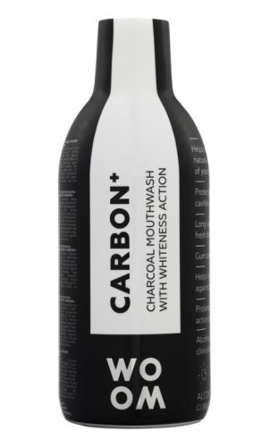 WOOM CARBON ústní voda s dřevěným uhlím 500 ml