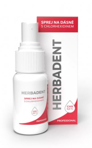 Herbadent Professional sprej na dásně s chlorhexidinem 25 ml