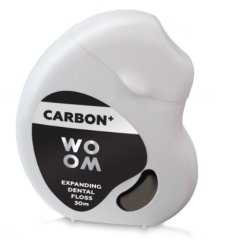Woom Carbon expandující černá zubní nit 30 m