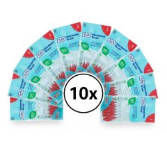 Tepe sada mezizubních kartáčků 10x červené 0,5