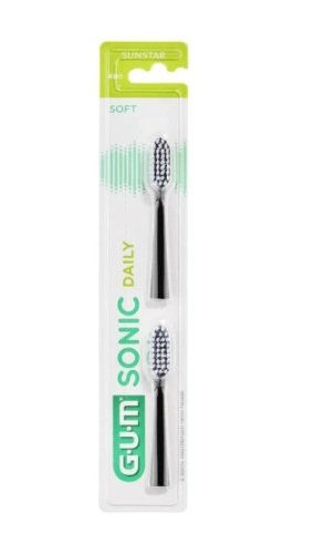 GUM Sonic Daily Black náhradní hlavice černé 2 ks