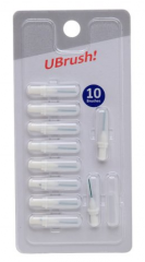 Herbadent UBrush! 1,0 mm bílý - náhradní mezizubní kartáčky 10 ks