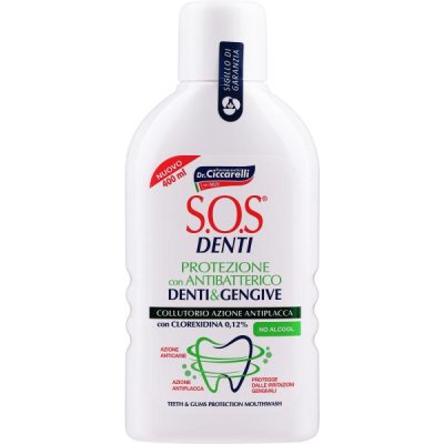 Sada S.O.S. Denti zubní pasty a ústní vody s chlorhexidinem 0,12%