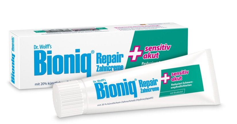 Bioniq Repair Sensitive Akut zubní pasta s hydroxyapatitem pro citlivé zuby 75 ml
