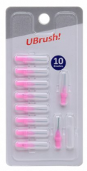 Herbadent UBrush! 0,7 mm růžový - náhradní mezizubní kartáčky 10 ks