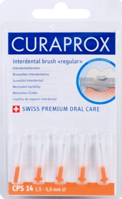 Curaprox CPS 14Z regular refill mezizubní kartáčky oranžové 5 ks
