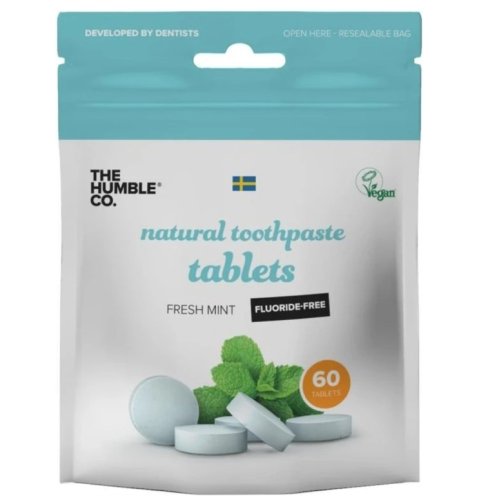 The Humble čistící tablety na zuby bez fluoridů (máta), 60ks