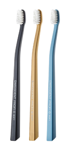 Swissdent Whitening soft zubní kartáček 2+1 zdarma (šedomodrá,petrolej, zlatá)