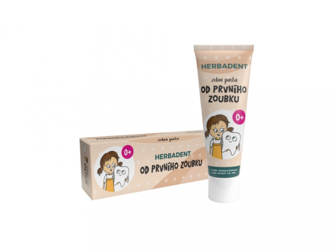 Herbadent broskvová zubní pasta od prvního zoubku 75 g