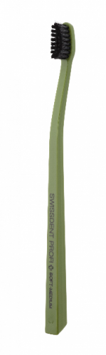 Swissdent Colours zubní kartáček soft-medium hunter green-černý 1 ks