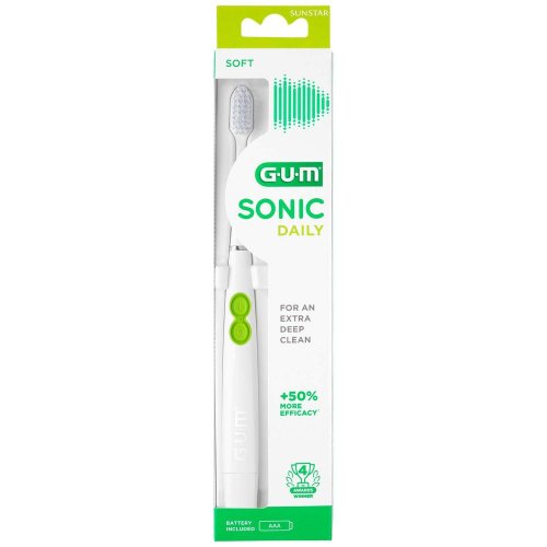 GUM Sonic bateriový sonický zubní kartáček bílý