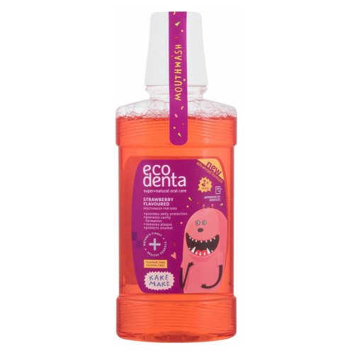 Ecodenta Strawberry ústní voda pro děti 3+ 250 ml