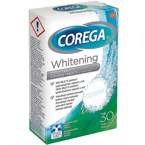 Corega Tabs Whitening čisticí tablety 30 ks