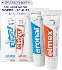 Elmex + Aronal dvojitá ochrana zubní pasta 2 x 75 ml