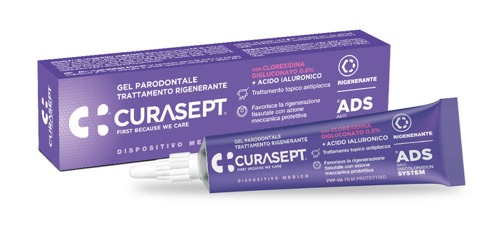 Curasept ADS Regenerating parodontální gel s CHX 0,5% kys. hyaluronová 50 ml