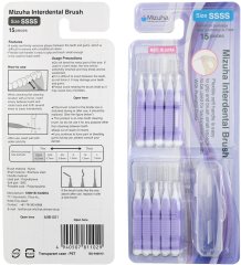 Mizuha mezizubní kartáčky SSSS 0,6 mm fialové 15 ks