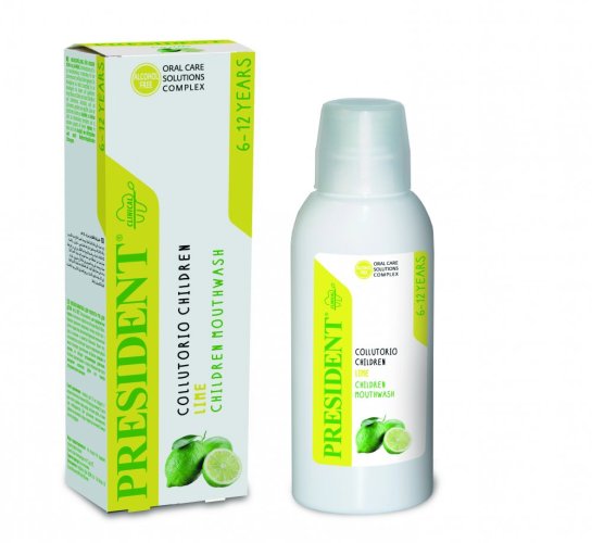 PresiDENT dětská ústní voda 6-12 let, příchuť limetka 250ml
