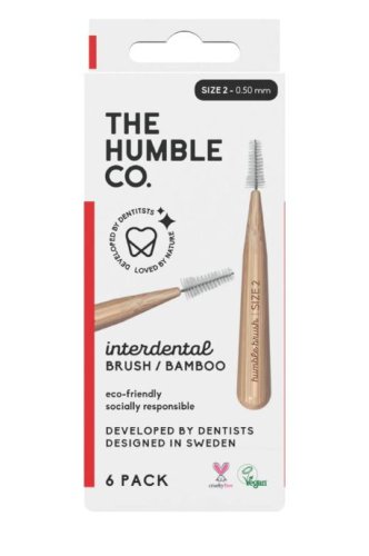 The Humble Bambusové mezizubní kartáčky 0,50 mm červené 6 ks