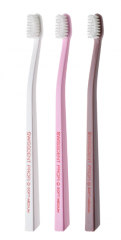 Swissdent Colours zubní kartáček soft-medium 2+1 LUCERNE (bílá, růžová, hnědá)