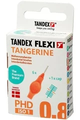 Tandex Flexi mezizubní kartáčky 0,8 Tangerine ISO 1 6 ks